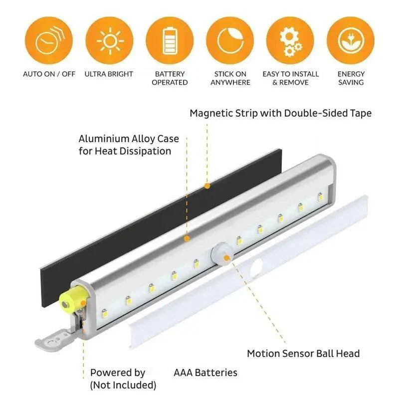 6/10 LEDs PIR LED Motion Sensor Light
